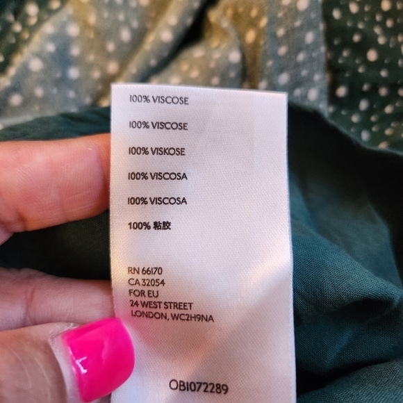 ANTHROPOLOGIE MAEVE ESTHER TIERED TUNIC/DRESS GREEN/WHITE POLKA DOT SIZE MEDIUM - Picture 12 of 13